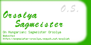 orsolya sagmeister business card